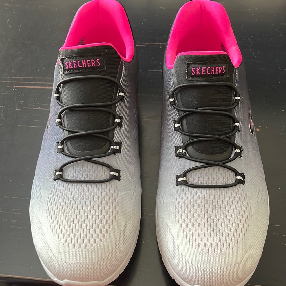 Sketcher, black ombré tennis shoes